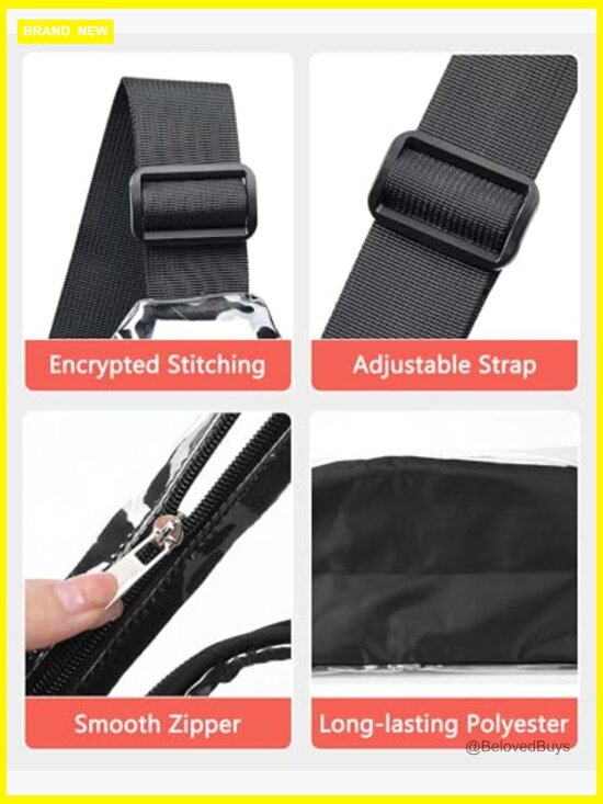 Clear Sling Bag Stadium Approved Transparent Crossbody Backpack Casual Daypack main image 5